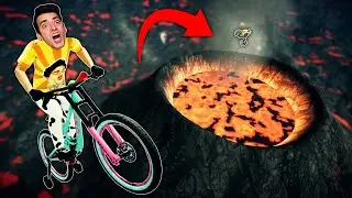 JUMPING OVER A GIANT VOLCANO! (Descenders)