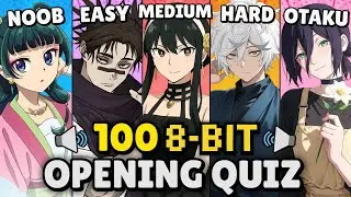 🎶 Guess The Anime OPENINGS in 8-Bit Version! 【NOOB to OTAKU】🔥🤯 | Anime Quiz!
