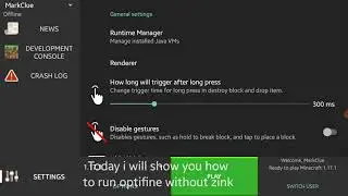 Optifine 1.17.1 PojavLauncher with OpenGL ES 3 (without zink renderer)