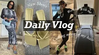 SPEND THE DAY WITH ME | Working Out, New Shoes, OOTD, Date Night, Cutting My Hair | Crystal Momon