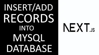 HOW TO INSERT RECORDS INTO MYSQL DATABASE IN NEXT/REACT JS