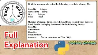 Write a program to enter the following records in a binary file Number of records to be entered shou