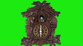 Green Screen Coo Coo Clock with sound  HD 1080p