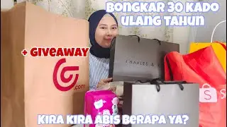 UNBOXING KADO ULANG TAHUN SESUAI UMUR 30 KADO !!!