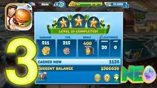 Cooking Fever: Gameplay Walkthrough Part 3 - Fast Food Court Level 11-15 (iOS, Android)