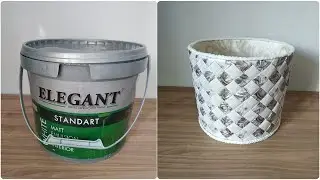 Корзинка из пластикового ведра своими руками / Plastik chelakdan Savatcha yasaymiz