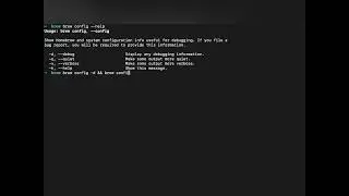HOME-BREW: brew config