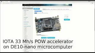 FPGA accelerated IOTA POW (33 Mh/s demo)