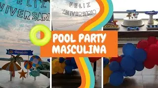 DECORAÇÃO POOL PARTY ADULTO MASCULINO
