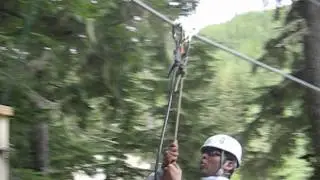 Zipping between whistler and blackcomb mountains