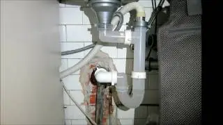 washingmachine connected to a trap