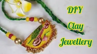 DIY air dry clay jewellery making/Saraswati Puja special Jewelry