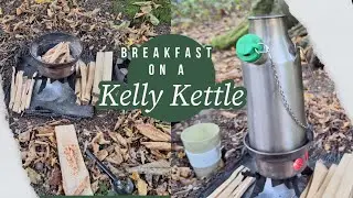 Kelly Kettle trekker, cast Iron pot,18kg loadout and relaxing in the woods.