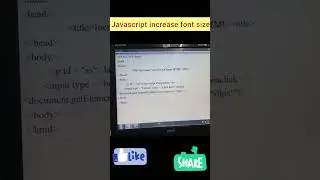 increase font size using javaScript
