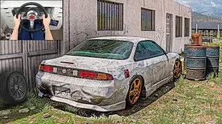 Abandoned Nissan Silvia S14 - Forza Horizon 5 (Steering Wheel + Shifter) Gameplay