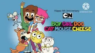 Happy 4th Anniversary, Boy Girl Dog Cat Mouse Cheese (LATE)