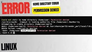 How to Fix Permission Denied | Could not chdir to home directory /home/user: Permission denied Error