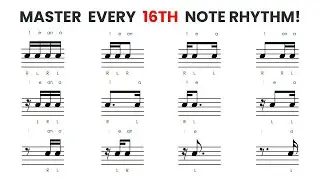 Master Every 16th Note Rhythm With These Exercises! - Counting And Sticking Added 🎶