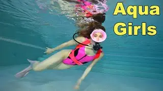 Pink Girl Scuba Diving