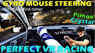 First time in Dirt Rally 2.0 VR ! Gyro Mouse Steering with Pimax Crystal | Flydigi Vader 2 Pro Gyro