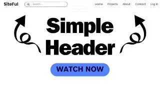 Simple header for website using HTML & CSS | SiteFul