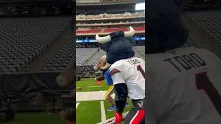 he ran the wrong route… #houston #texans #losangeles #rams #nfl #mascots #funny