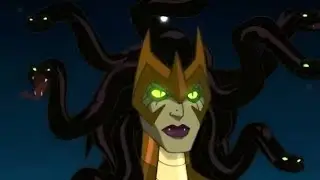 Giantess Medusa experience giantess growth spurts while fighting wonder woman 