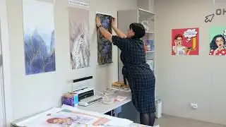 Оклейка образцов обоев