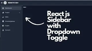 Sidebar with Dropdown in React js : Tutorial in hindi