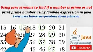 How to check if Number is Prime or not using Java 8 Streams API I Java 8 interview Questions.