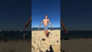 Boyfriend acts like me at the beach 💀 
