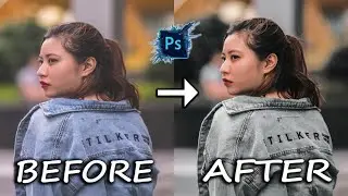 One Minute Adobe Photoshop Tutorial | Black Theme Color Grading Effect in Photoshop