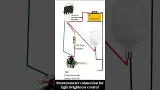 Light Brightness control with potentiometer connection #shorts #electricalworks #youtubeshorts