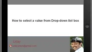 [Selenium WebDriver Videos]: How to select a value from a Dropdown listbox