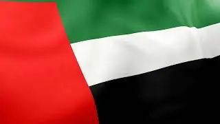 DUBAI - UAE - UNITED ARAB EMIRATES - Waving Flag Loop 4K