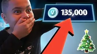 Kid gets 100,000 V bucks For Christmas! (He Freaked Out!!) | MindOfRez