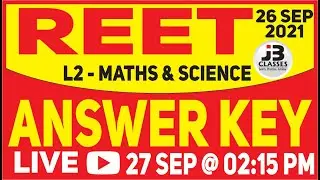 Reet Answer key 2021 L2 Math & Science | Reet 2021 Answer Key | Reet Math Science Answer Key
