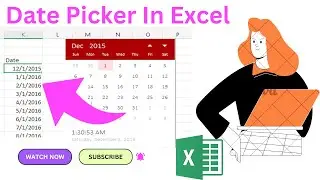 Date Picker in Excel || MS Excel