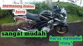 cara pasang klakson keong di motor | yamaha vixion