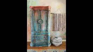 How To Paint Furniture Using Multiple Complimentary Colors for an Old World Rustic Boho Paint Finish