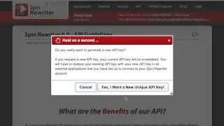 How to change your Spin Rewriter API key