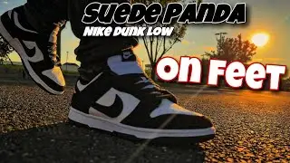 Suede Panda 🐼 Nike Dunk Low - On Feet (Insane Quality)