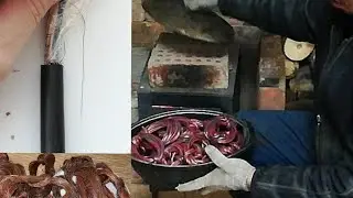 ДОБЫЧА МЕДИ ИЗ КАБЕЛЯ СВЯЗИ С ГАРАЖА