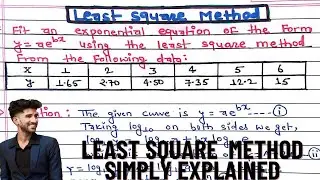 Linear Regression Using Least Squares Method - Line of Best Fit Equation