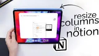 How to Column Resize in Notion using iPad (tutorial)