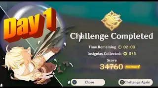 Genshin Impact Gliding Challenge Event (Day 1)