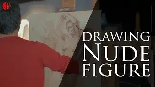 Nude figure drawing from Florence Classical Arts Academy studio