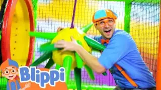 Blippi Visits an Indoor Playground | Funtastic Playtorium | Educational Videos for Kids