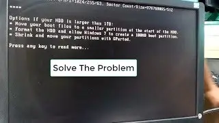 Options if your HDD is Larger than 1TB Solution