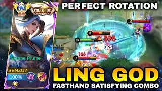LING FASTHAND SATISFYING COMBO - SUPER AGGRESSIVE + ON POINT (Ling God Is Here) Top Global Ling MLBB